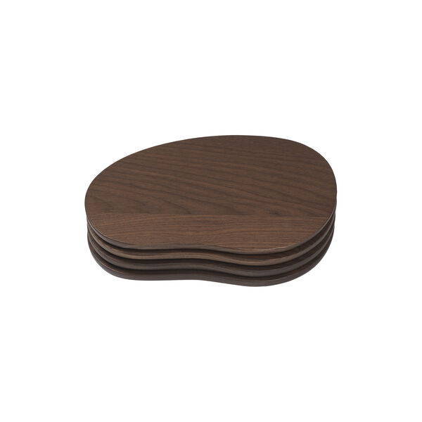 Cairn Smørbrett 4 stk., dark brown, Ferm Living