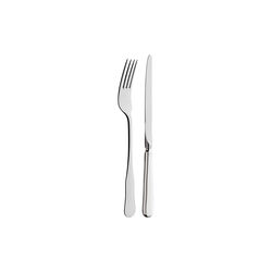 Riflet stor spisegaffel og kniv, Th. Marthinsen