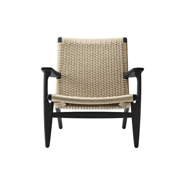 CH25 loungestol, sortlakkert eik/natur CH25 loungestol, sortlakkert eik/natur, Carl Hansen & Søn
