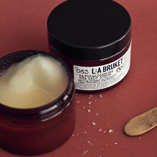 No. 063 havsaltskrubb, salvie/rosmarin/lavendel, L:a Bruket