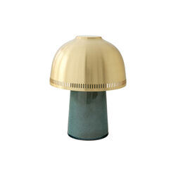 Raku SH8 portable bordlampe, blue green/brass, &Tradition