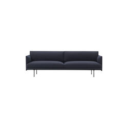 Outline 3-pers. sofa, mørkeblå/svart Outline 3-pers. sofa, mørkeblå/svart, Muuto