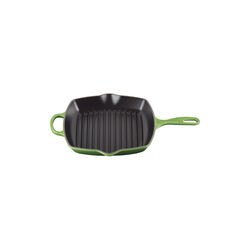 Signature st&oslash;pejern kvadratisk grillpanne 26 cm, bamboo green, Le Creuset