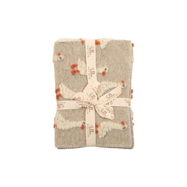 PAPERELLA BEIGE Boiled wool pledd 75x100cm, Frati Home