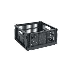 HAY Colour Crate Medium Square, charcoal, HAY