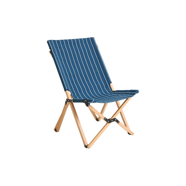 Outdoor Market Folding Chair, blue with beige stripe, HAY