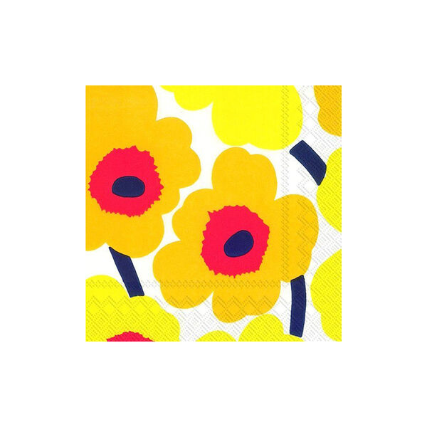 Kaffeserviett Marimekko Unikko, gul Kaffeserviett Marimekko Unikko, gul, Vinding