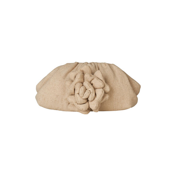 Day Linen Flower Clutch, raw linen, DAY ET