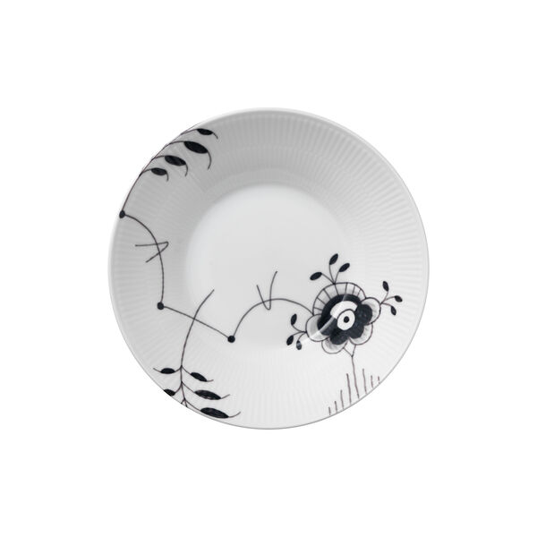 Sort Mega Riflet dyp tallerken, Royal Copenhagen