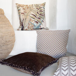 Ari chenille fringe pute 50x50, deep brown, Kitty Sablu