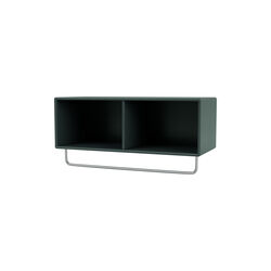 COAT Shelf with Clothes Rack, 163 black jade, Montana Furniture