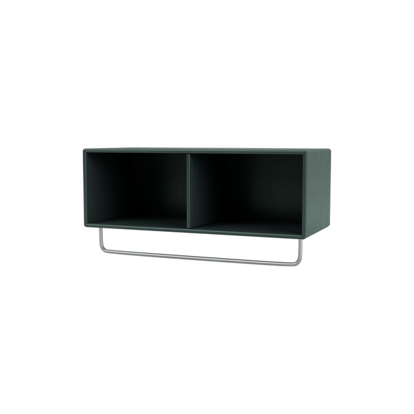 COAT Shelf with Clothes Rack, 163 black jade, Montana Furniture