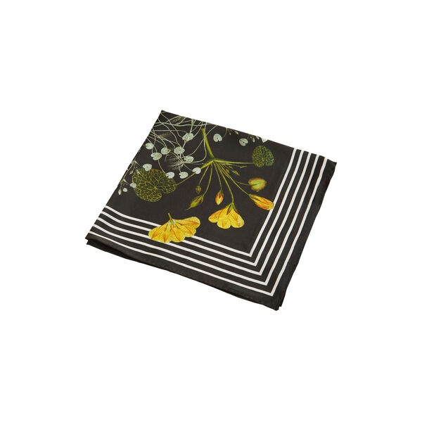 Green Striped Blossom silkeskjerf, smaragdgrønn, Flora Danica Denmark