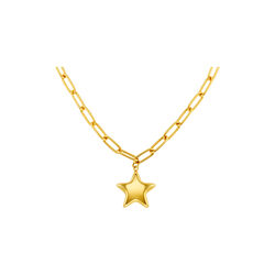 Statement StarCharm Necklace, pale gold, Orelia