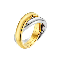LUXE Mixed Plate Ring S/M, 18k gold/925 sterling silver, Orelia
