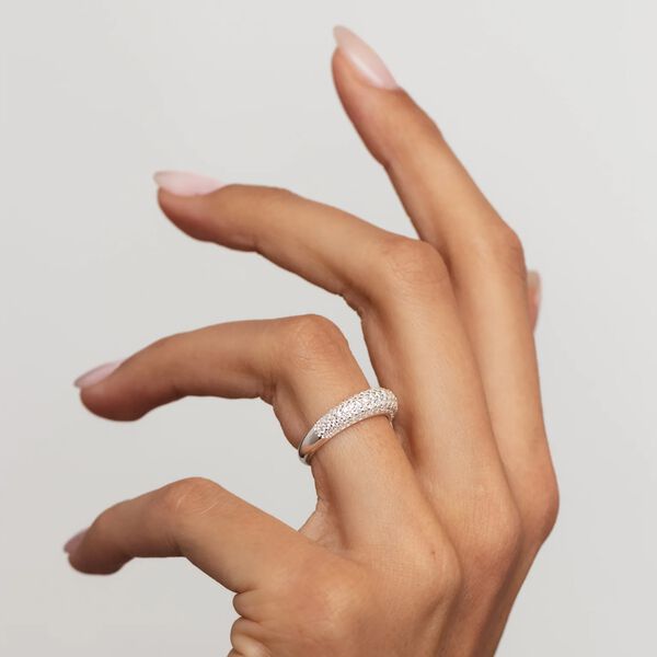 Slim Dome ring, sølv 58, WHO IS SHE