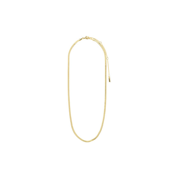 JOANNA flat snake chain halskjede gold-plated, Pilgrim
