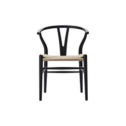 CH24 Y-stolen spisebordsstol, soft black, Carl Hansen & Søn