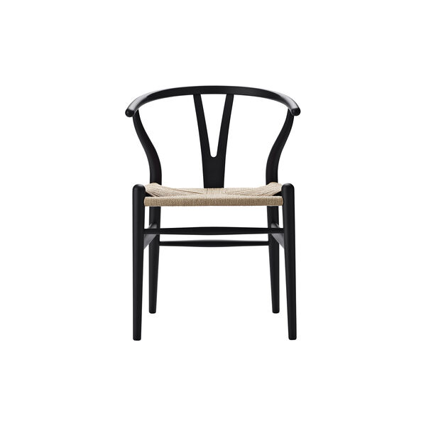 CH24 Y-stolen spisebordsstol, soft black, Carl Hansen & Søn