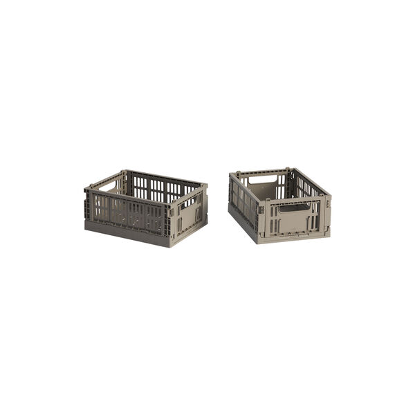 HAY Colour Crate Mini 2 stk., warm grey, HAY