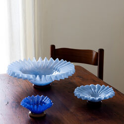 Skål Lori L, lys blå/bordeaux, Byon