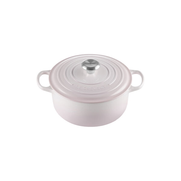 Signature st&oslash;pejern rund gryte &Oslash; 24 cm, shell pink, Le Creuset