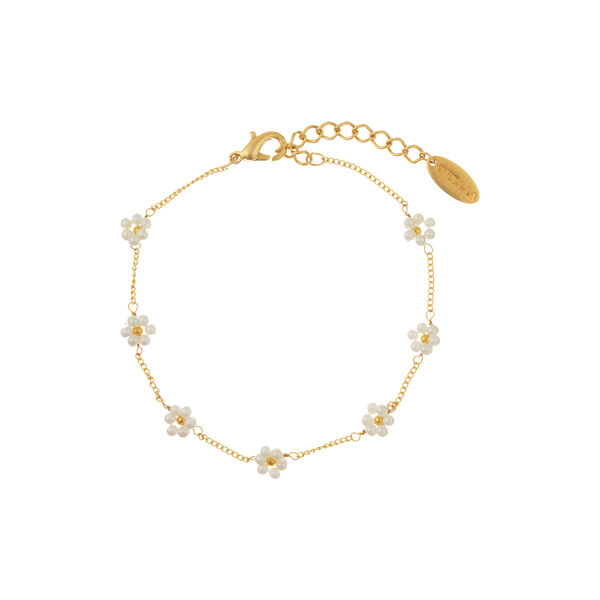 Dainty Pearl Flower Stationed Bracelet, Orelia