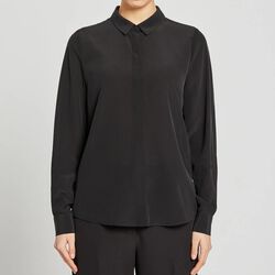 LillieBBCorinna silkeskjorte, svart, Bruuns Bazaar