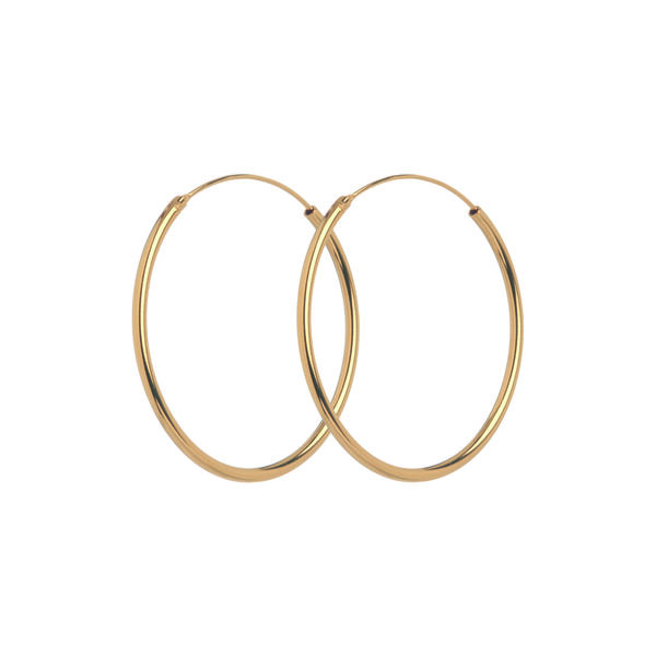 Plain Hoop &oslash;reringer, gull, Pernille Corydon Jewellery