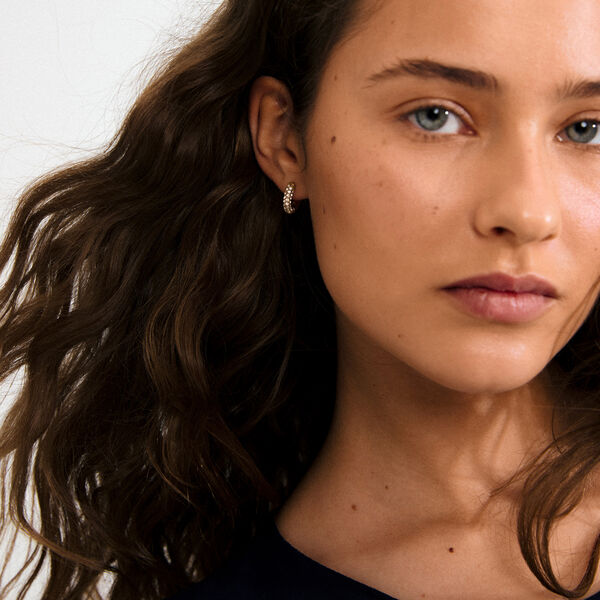 TATUM hoops Liten, gullbelagt, Pilgrim