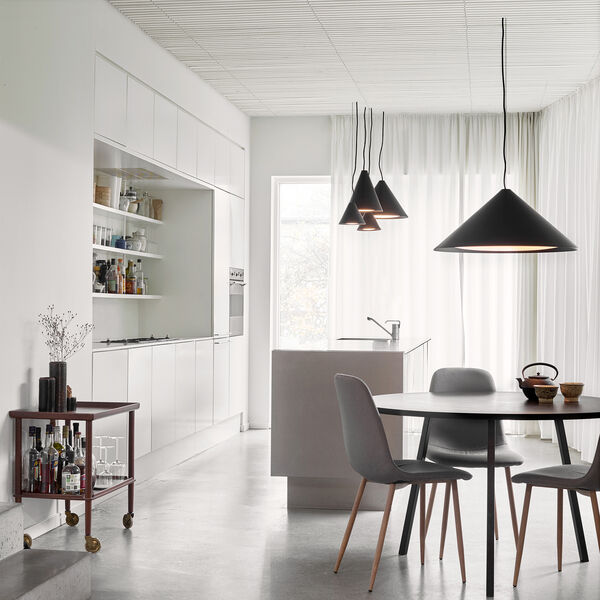 Keglen pendel, sort, Louis Poulsen