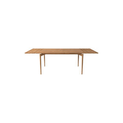 PURE Dining Table L140 incl. 2 Extension Leaves, natural oiled oak, Bruunmunch Furniture