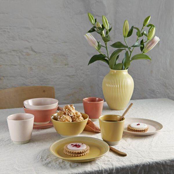 Colorit asjett &Oslash; 19 cm, coral, Knabstrup Keramik