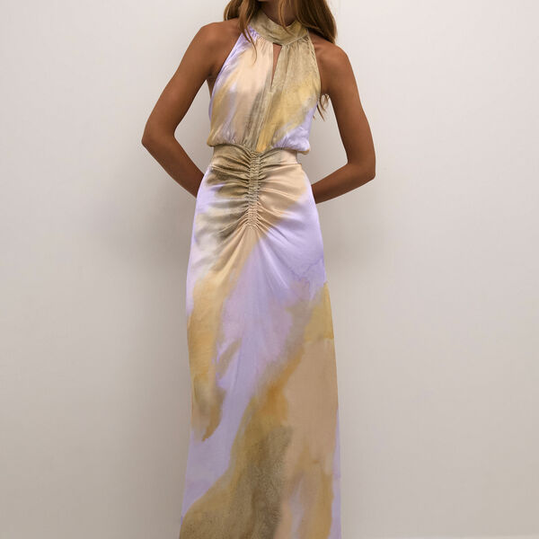 OlgaKB Long Dress, olga print lilac, Karen by Simonsen