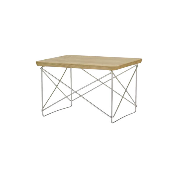 Occasional Table LTR, natural chestnut/stainless steel, Vitra 