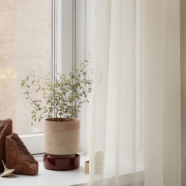 Hoff GLAZED underfat, deep burgundy, Bergs Potter