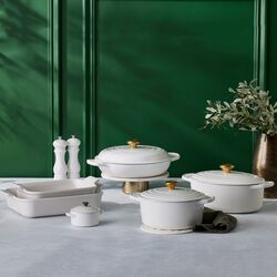 Signature st&oslash;pejern buffetgryte 30 cm, white, Le Creuset