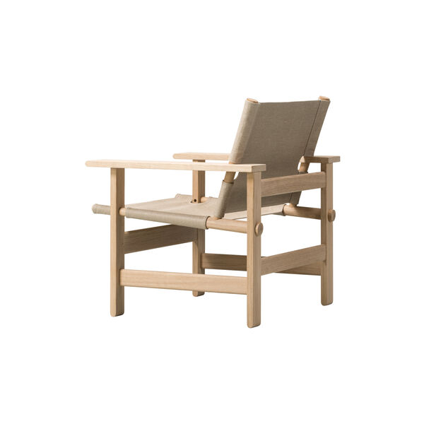 The Canvas Chair loungestol, såpebehandlet eik/kanvas The Canvas Chair loungestol, såpebehandlet eik/kanvas, Fredericia Furniture
