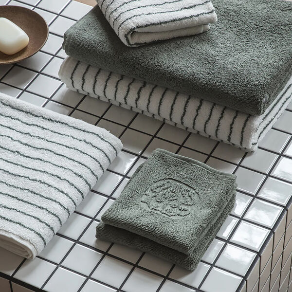 DAMASK TERRY vaskekluter, mineral green, Georg Jensen Damask