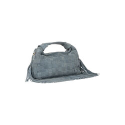 N&uacute;noo x Berg Larsen - Mini Dandy Braided fringe skulderveske, jeans, N&uacute;noo
