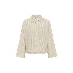 JannieMW Shirt, oatmeal w. black stripe, My Essential Wardrobe
