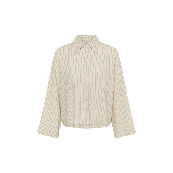 JannieMW Shirt, oatmeal w. black stripe, My Essential Wardrobe
