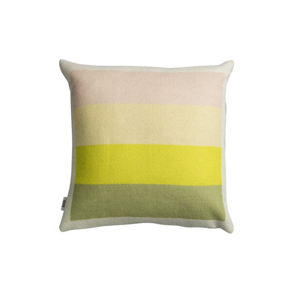 &Aring;smund Bold Pute, Yellow/Blue, R&oslash;ros Tweed