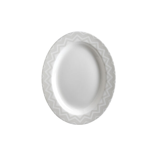 Zig Zag White ovalt fat Zig Zag White ovalt fat, Missoni Home