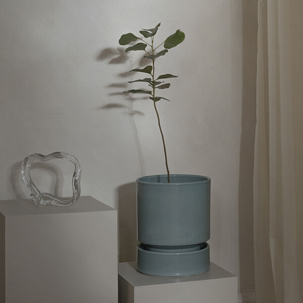 Hoff GLAZED underfat, misty blue, Bergs Potter