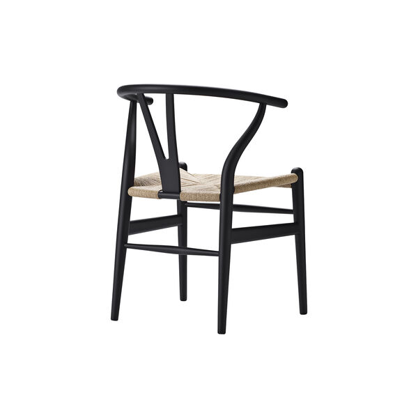 CH24 Y-stolen spisebordsstol, soft black, Carl Hansen & Søn