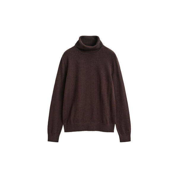 Merinowool Turtleneck Sweater, deep brown, Gant