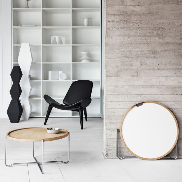 CH417 Bakkebord, oljet eik/black/white, Carl Hansen & Søn