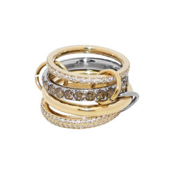 Crystal Stack Ring, neutral mix, DARK department