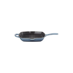 Signature st&oslash;pejern kvadratisk grillpanne 26 cm, chambray, Le Creuset